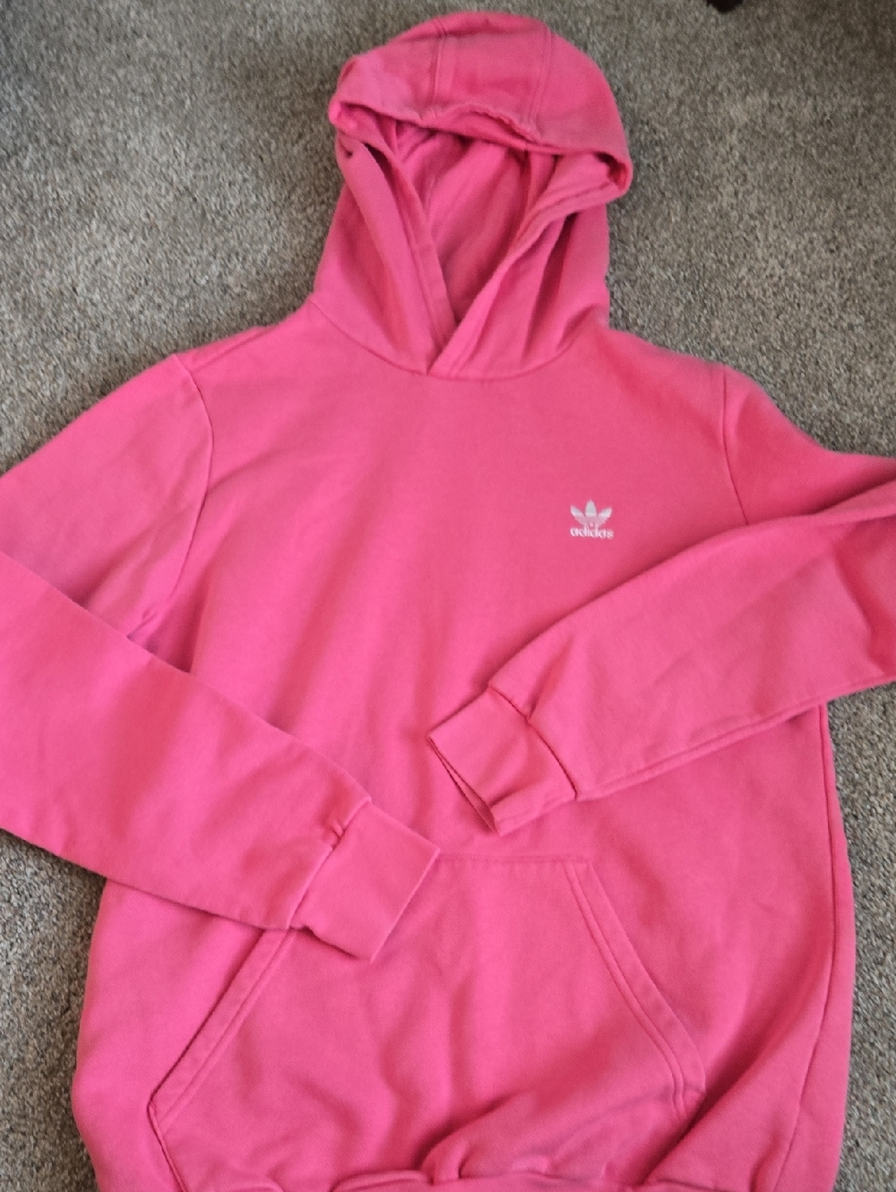 Girls Adidas Pink Pullover Hoodie